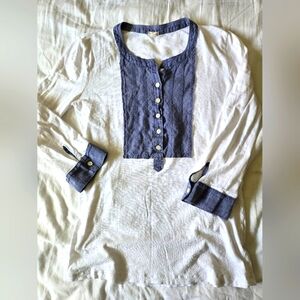 J. Crew Womens Cotton 3/4 Sleeve Top Size XS